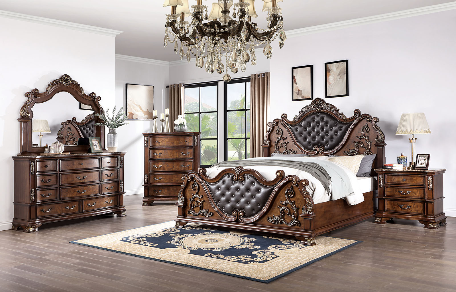 (image for) Esparanza Brown Cherry Qn. 4Pc 