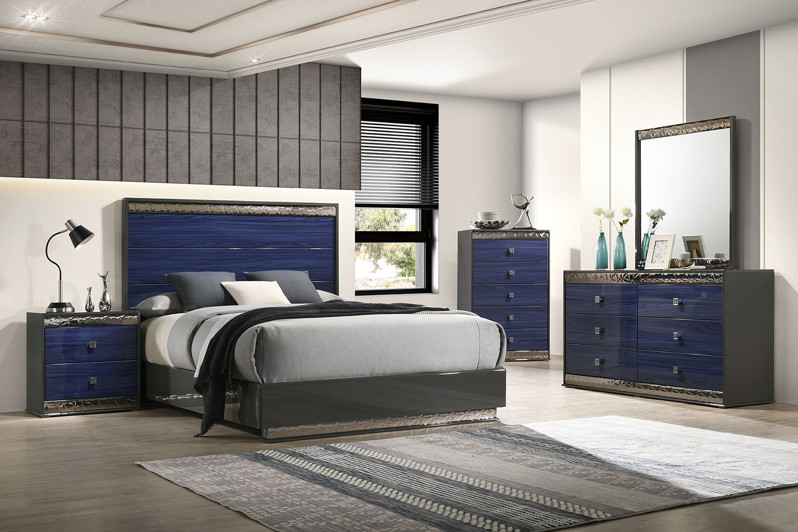 (image for) Morcote Blue Qn. 5Pc W/Chest