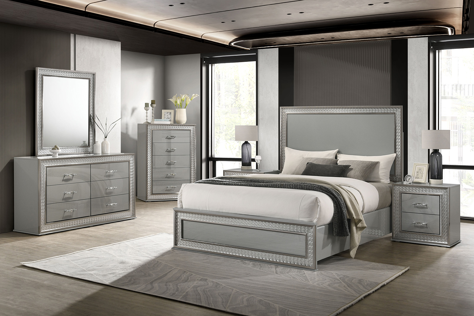 (image for) Cassiopeia Grey Qn. 4Pc 