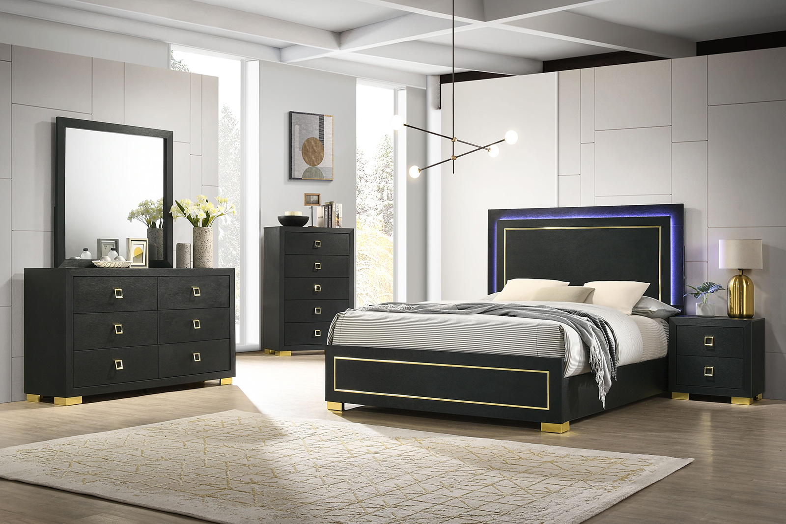 (image for) Latimer Black Qn. 4Pc 