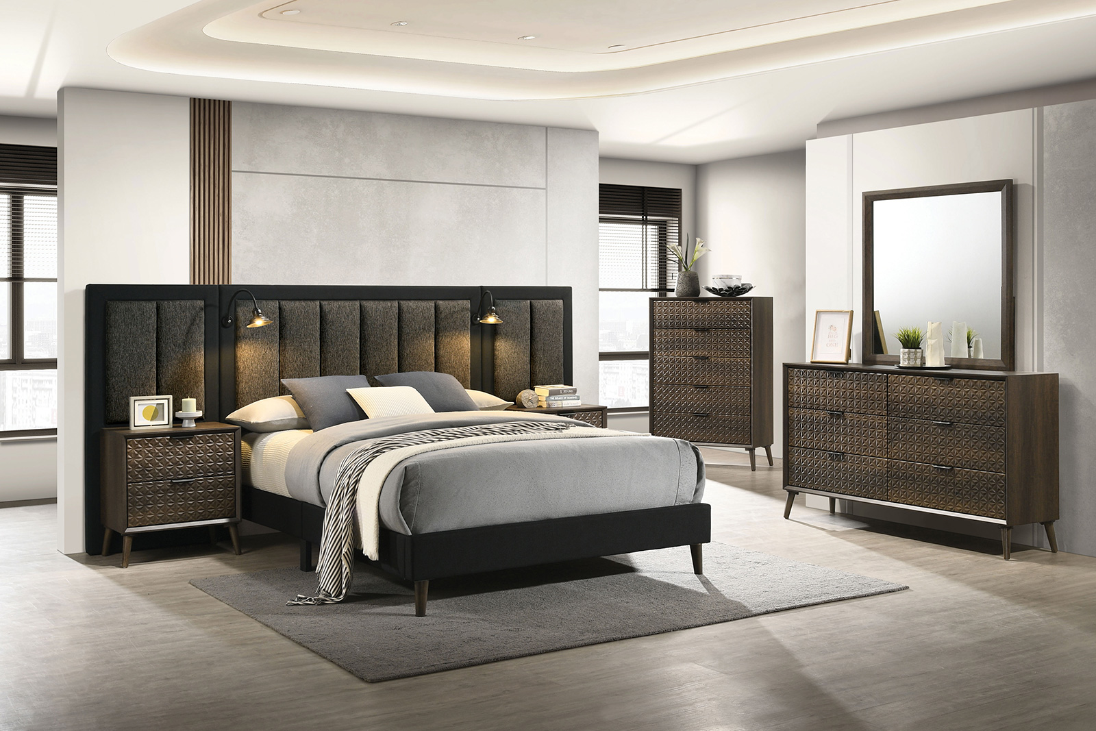 (image for) Chalfont Dark Brown Qn. 4Pc 