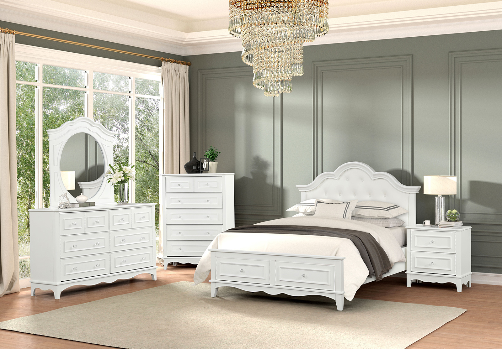 (image for) Naucalpan White T 5Pc W/2Ns