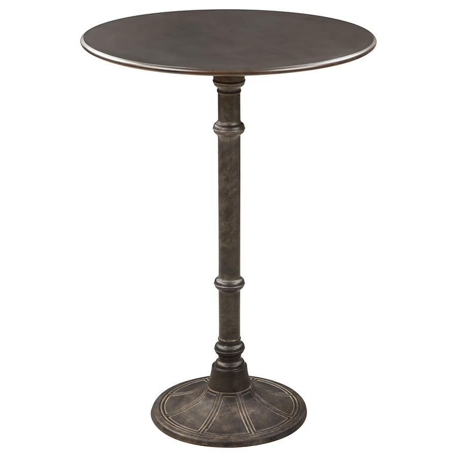 (image for) Oswego Round 30-inch Pub Height Bistro Bar Table Dark Russet - Click Image to Close