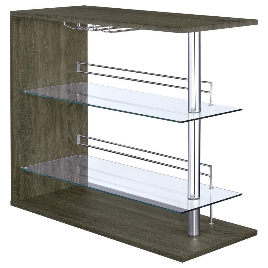 (image for) Prescott Rectangular Home Bar Table Weathered Grey - Click Image to Close