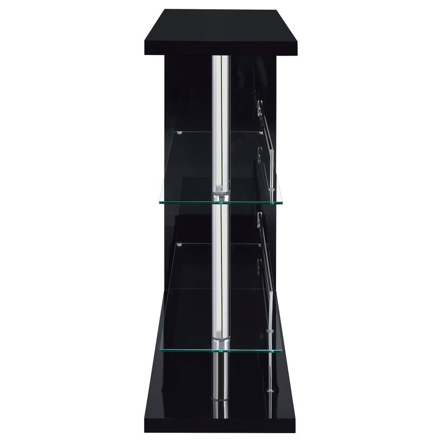 (image for) Prescott Rectangular Home Wine Table Black High Gloss