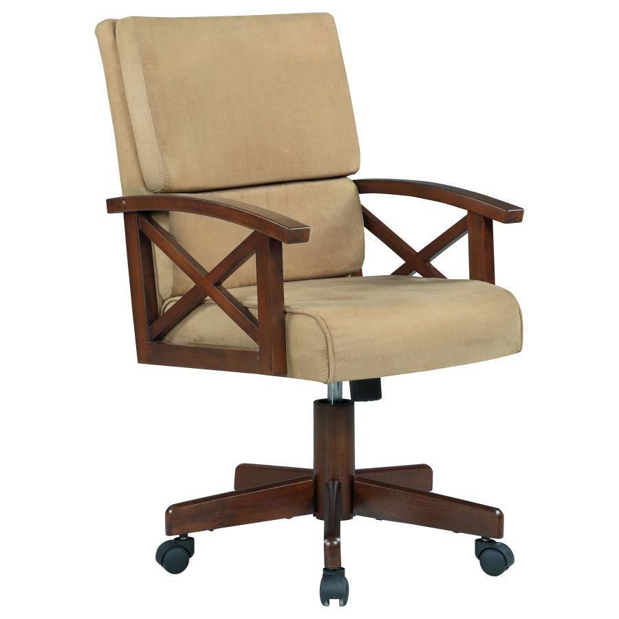 (image for) Marietta Upholstered Swivel Dining and Game Chair Tobacco - Click Image to Close