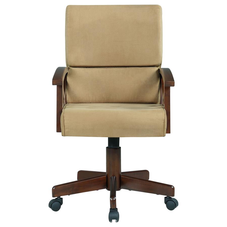 (image for) Marietta Upholstered Swivel Dining and Game Chair Tobacco