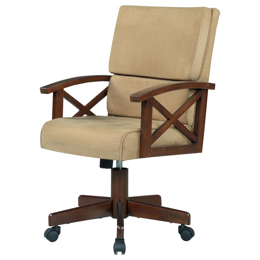 (image for) Marietta Upholstered Swivel Dining and Game Chair Tobacco