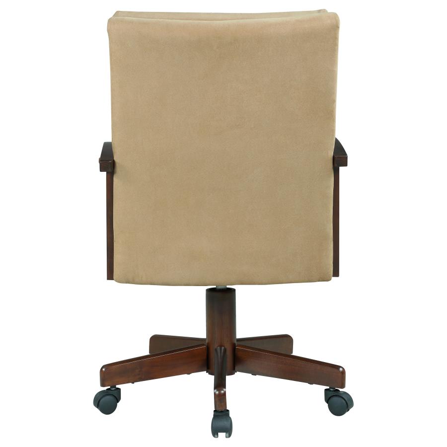 (image for) Marietta Upholstered Swivel Dining and Game Chair Tobacco