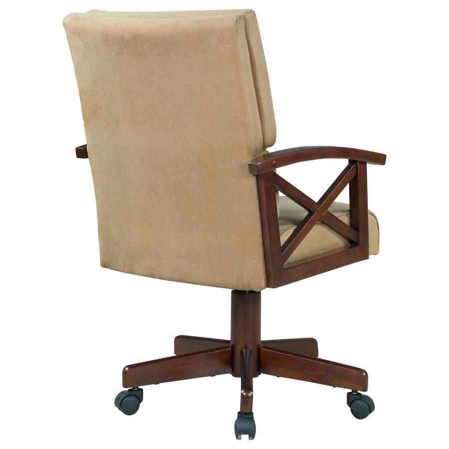 (image for) Marietta Upholstered Swivel Dining and Game Chair Tobacco