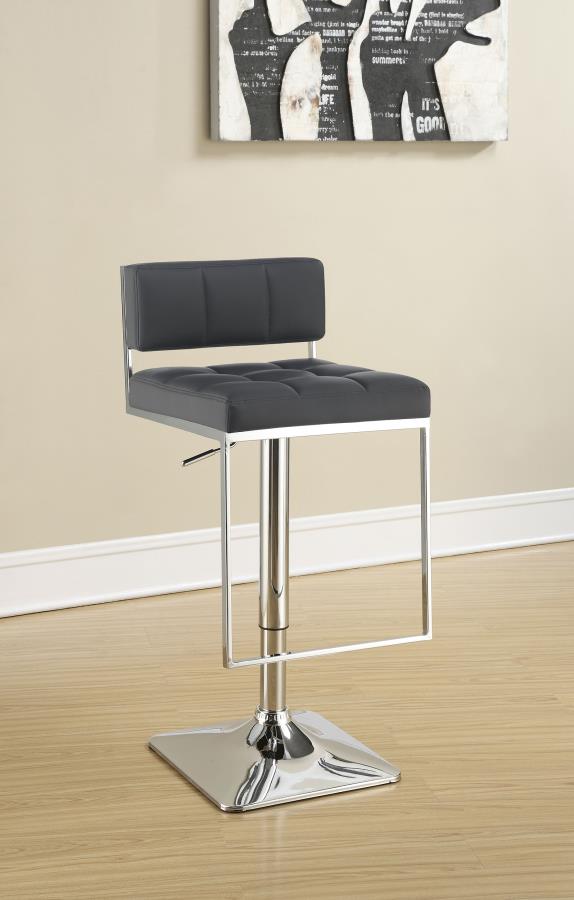 (image for) Alameda Adjustable Bar Stool Chrome and Grey