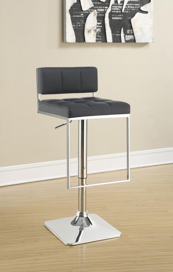 (image for) Alameda Adjustable Bar Stool Chrome and Grey