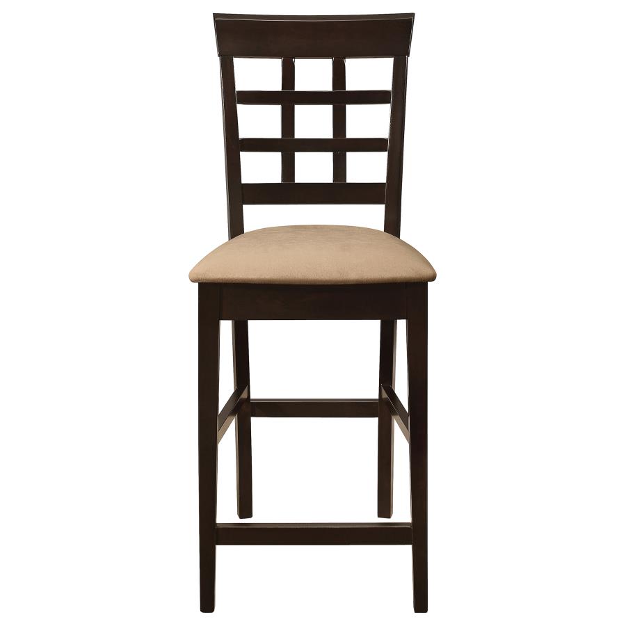 (image for) Gabriel Lattice Back Counter Chair Cappuccino (Set of 2)