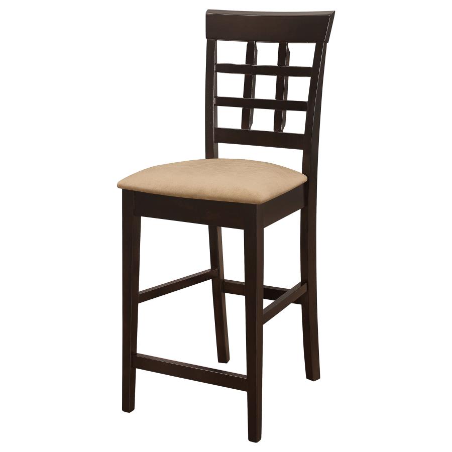 (image for) Gabriel Lattice Back Counter Chair Cappuccino (Set of 2)