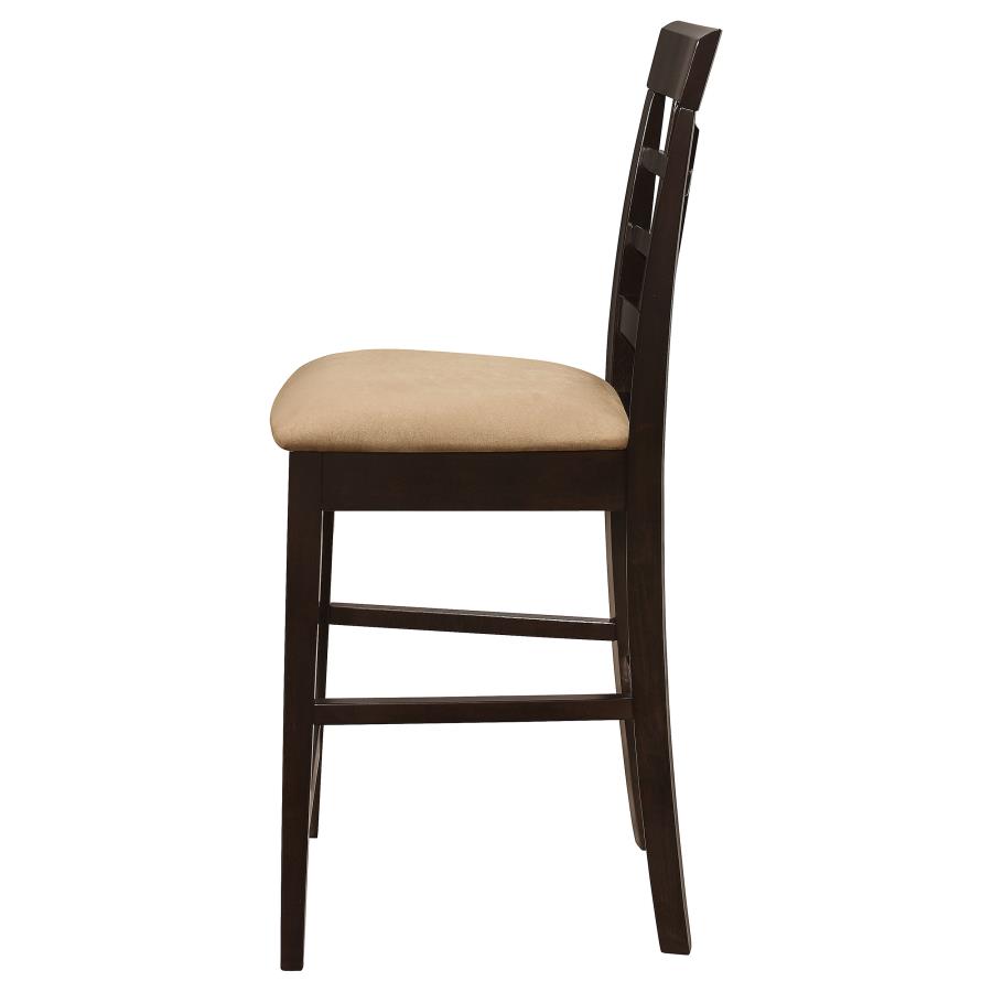 (image for) Gabriel Lattice Back Counter Chair Cappuccino (Set of 2)