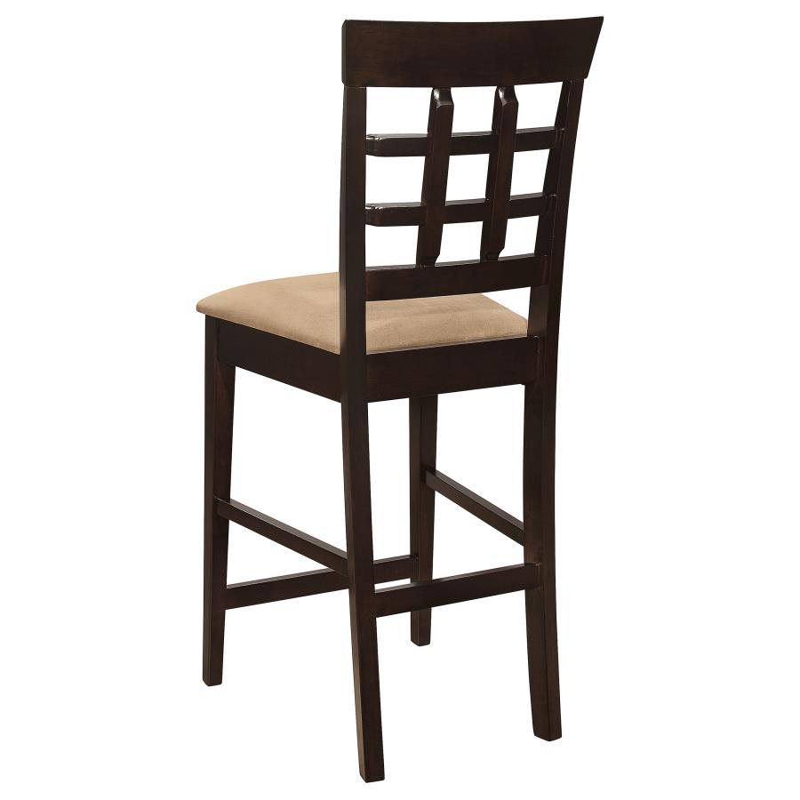 (image for) Gabriel Lattice Back Counter Chair Cappuccino (Set of 2)