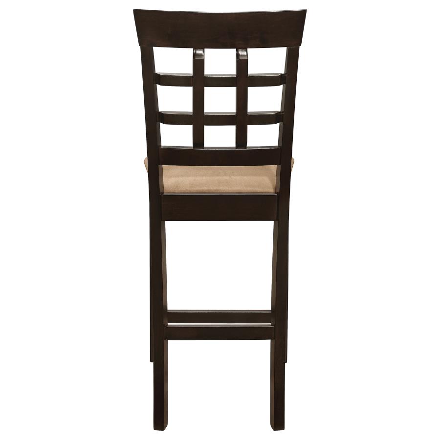 (image for) Gabriel Lattice Back Counter Chair Cappuccino (Set of 2)