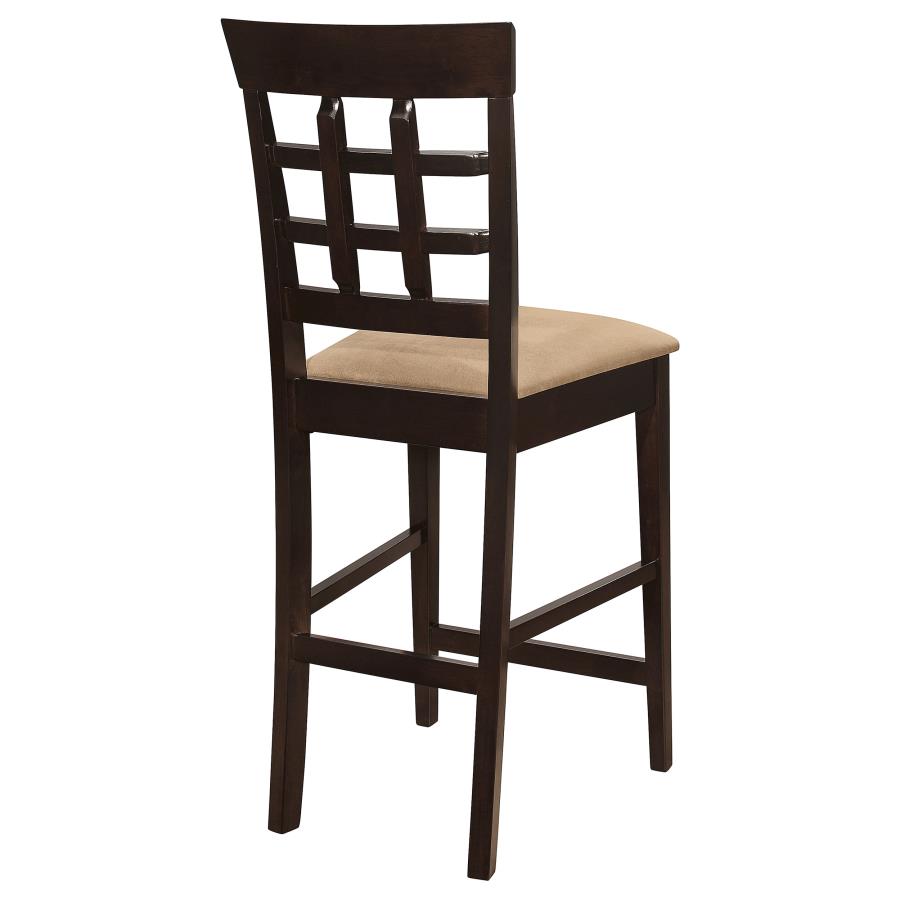 (image for) Gabriel Lattice Back Counter Chair Cappuccino (Set of 2)