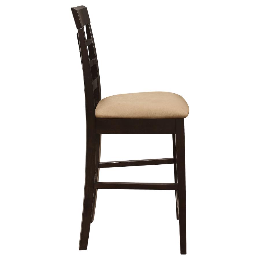 (image for) Gabriel Lattice Back Counter Chair Cappuccino (Set of 2)