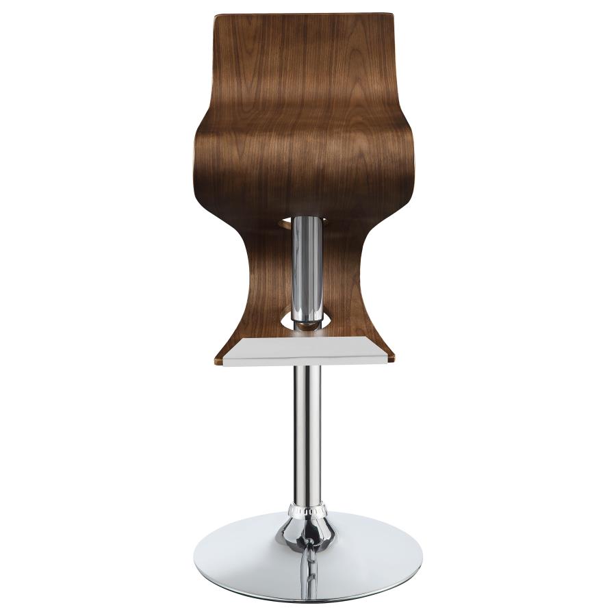 (image for) Covina Adjustable Bar Stool Walnut and Chrome