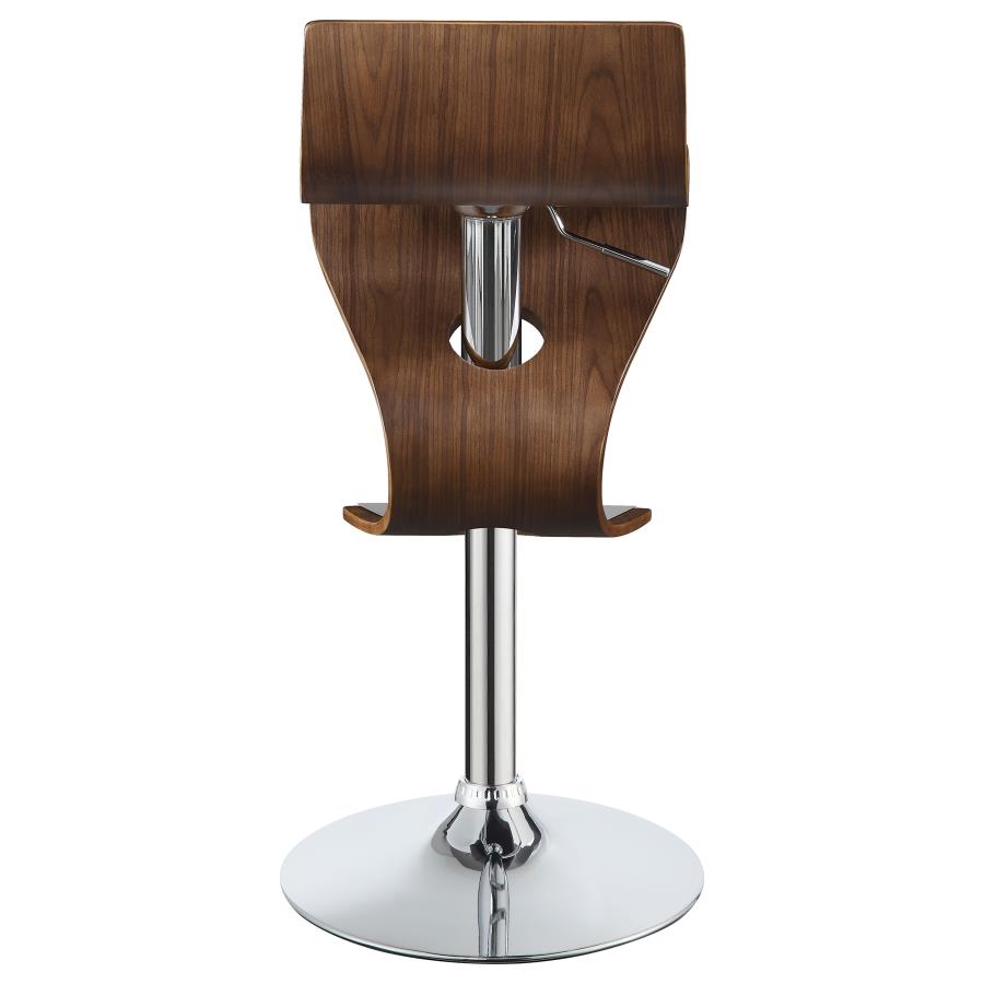 (image for) Covina Adjustable Bar Stool Walnut and Chrome