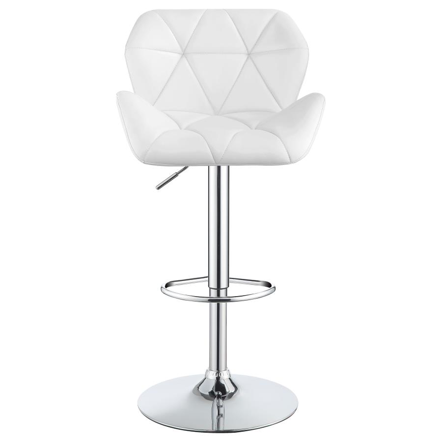 (image for) Berrington Upholstered Adjustable Bar Stool White (Set of 2)