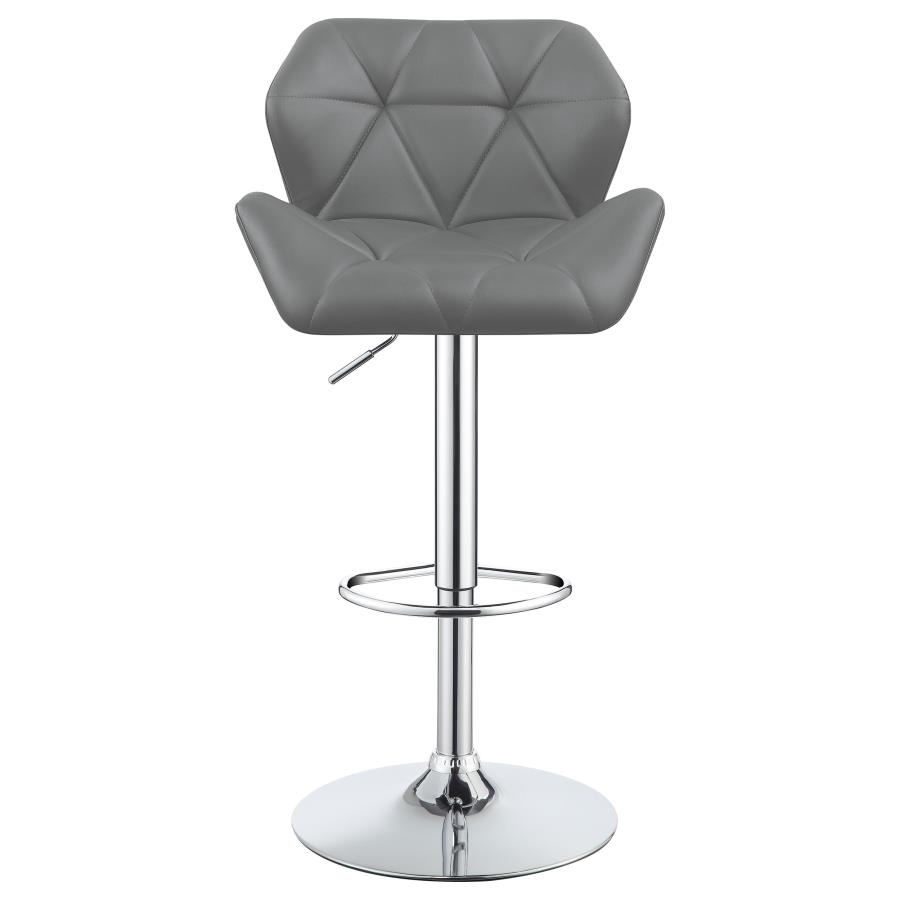 (image for) Berrington Upholstered Adjustable Bar Stool Grey (Set of 2)