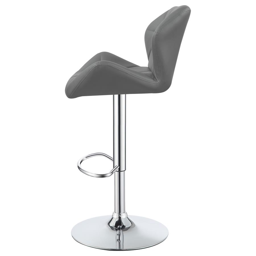 (image for) Berrington Upholstered Adjustable Bar Stool Grey (Set of 2)