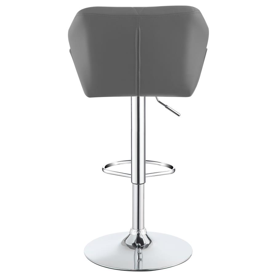 (image for) Berrington Upholstered Adjustable Bar Stool Grey (Set of 2)