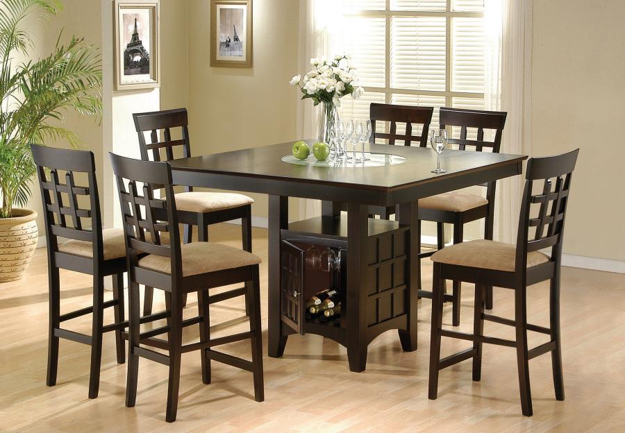 (image for) Gabriel 7-piece Square Counter Height Dining Set Cappuccino - Click Image to Close