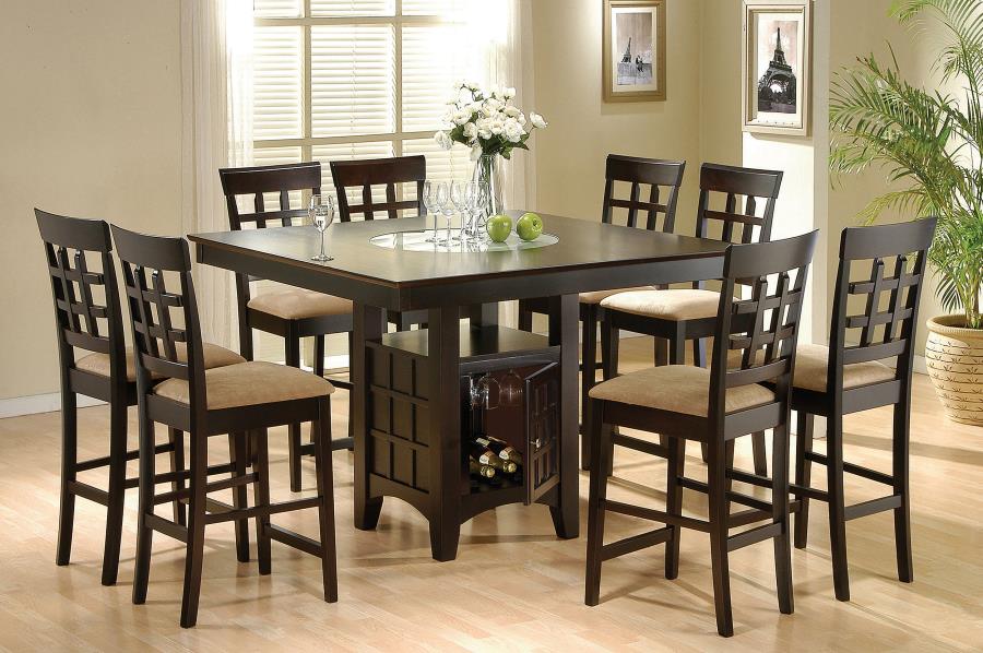 (image for) Gabriel 9-piece Square Counter Height Dining Set Cappuccino - Click Image to Close