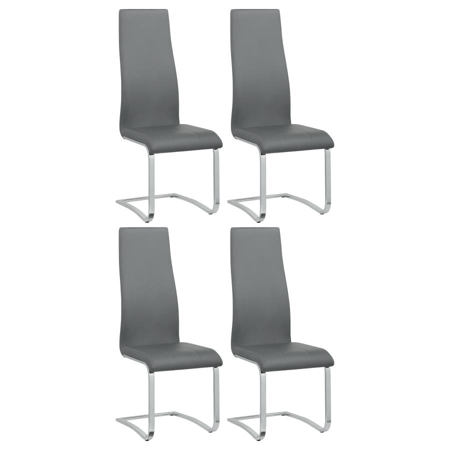 (image for) Montclair Upholstered Dining Side Chair Grey (Set of 4) - Click Image to Close