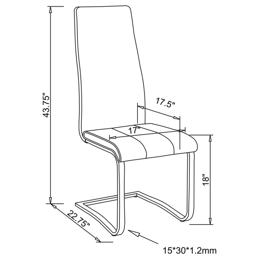 (image for) Montclair Upholstered Dining Side Chair Grey (Set of 4)