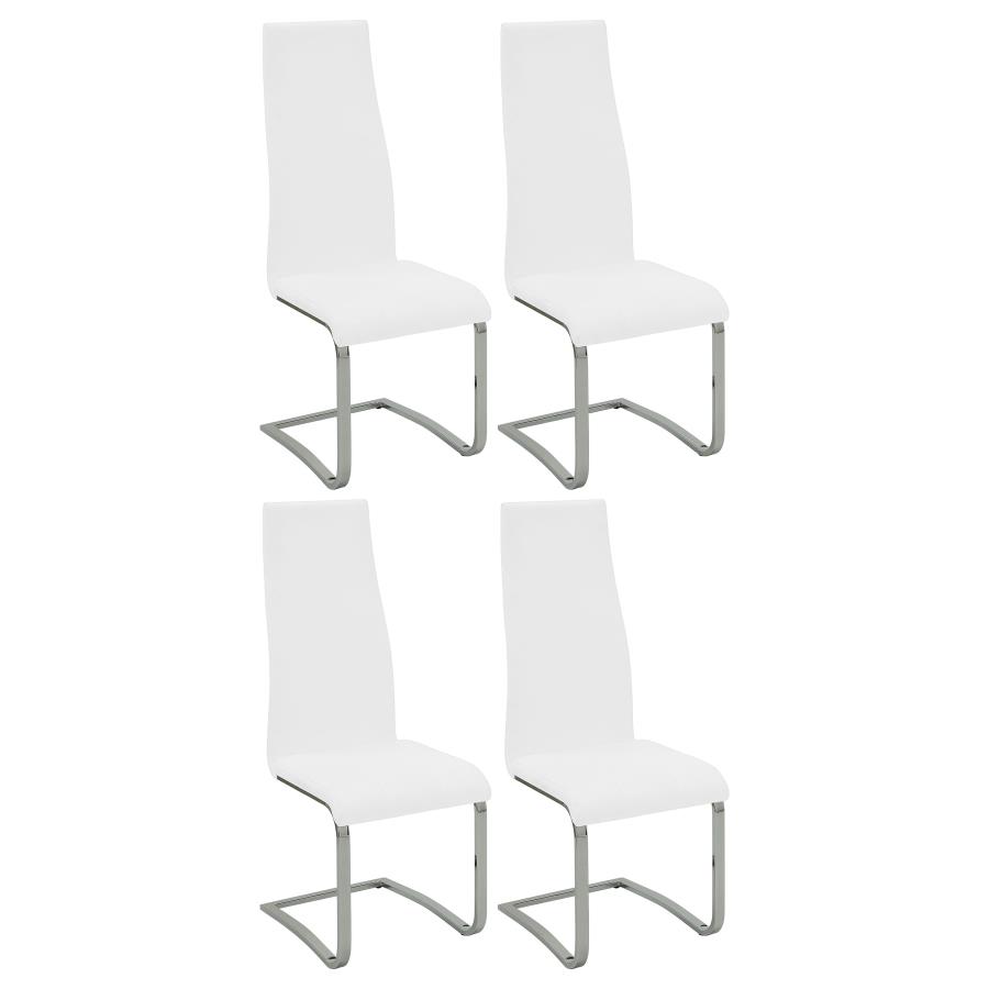 (image for) Montclair Upholstered Dining Side Chair White (Set of 4)