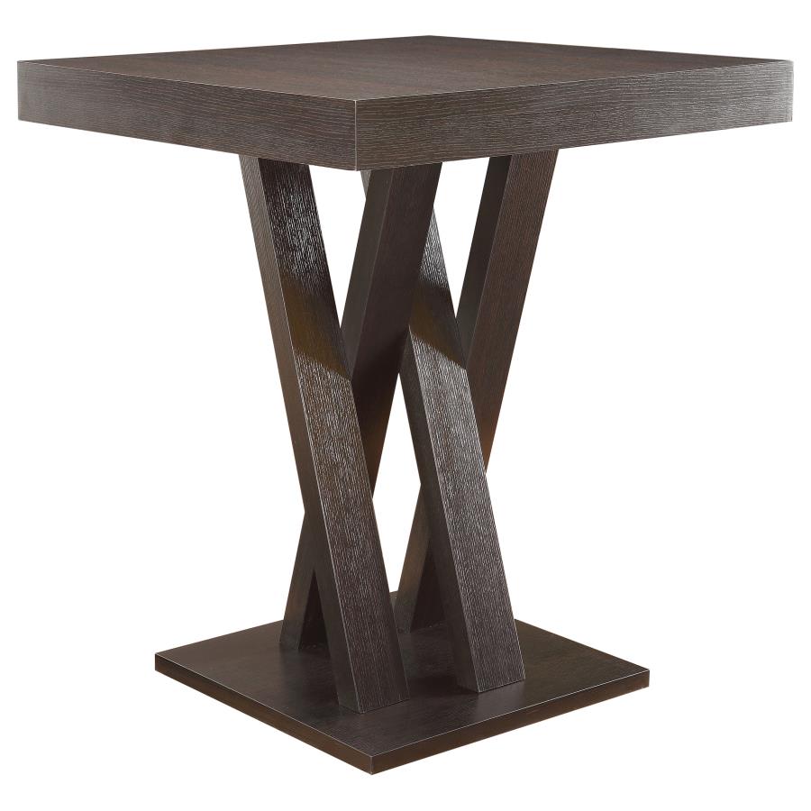 (image for) Freda Square 36-inch Pub Height Bistro Bar Table Cappuccino - Click Image to Close