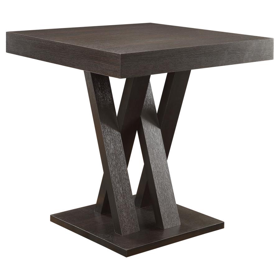 (image for) Freda Square 36-inch Counter Height Dining Table Cappuccino - Click Image to Close