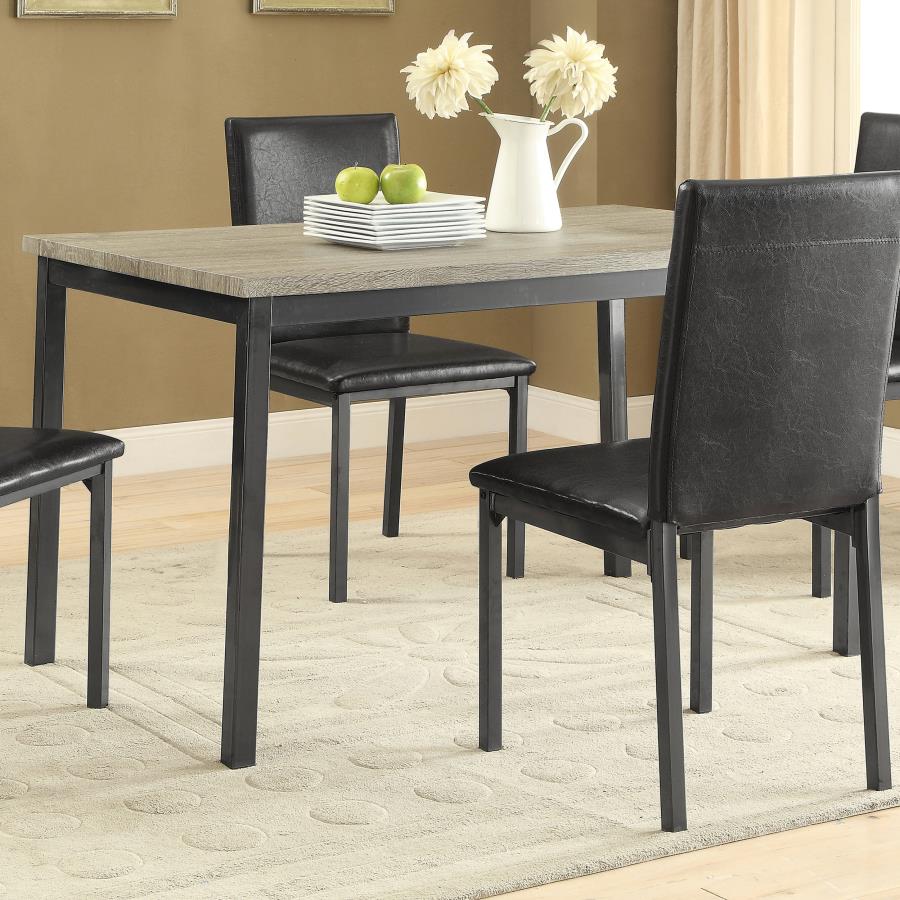 (image for) Garza Rectangular 48-inch Composite Wood Dining Table Grey