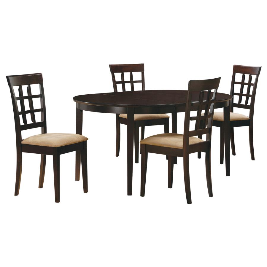 (image for) Gabriel 5-piece Extension Leaf Dining Table Set Cappuccino