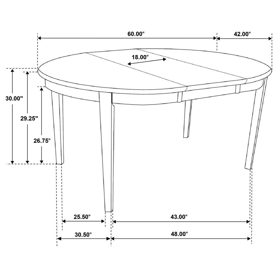 (image for) Gabriel 5-piece Extension Leaf Dining Table Set Cappuccino