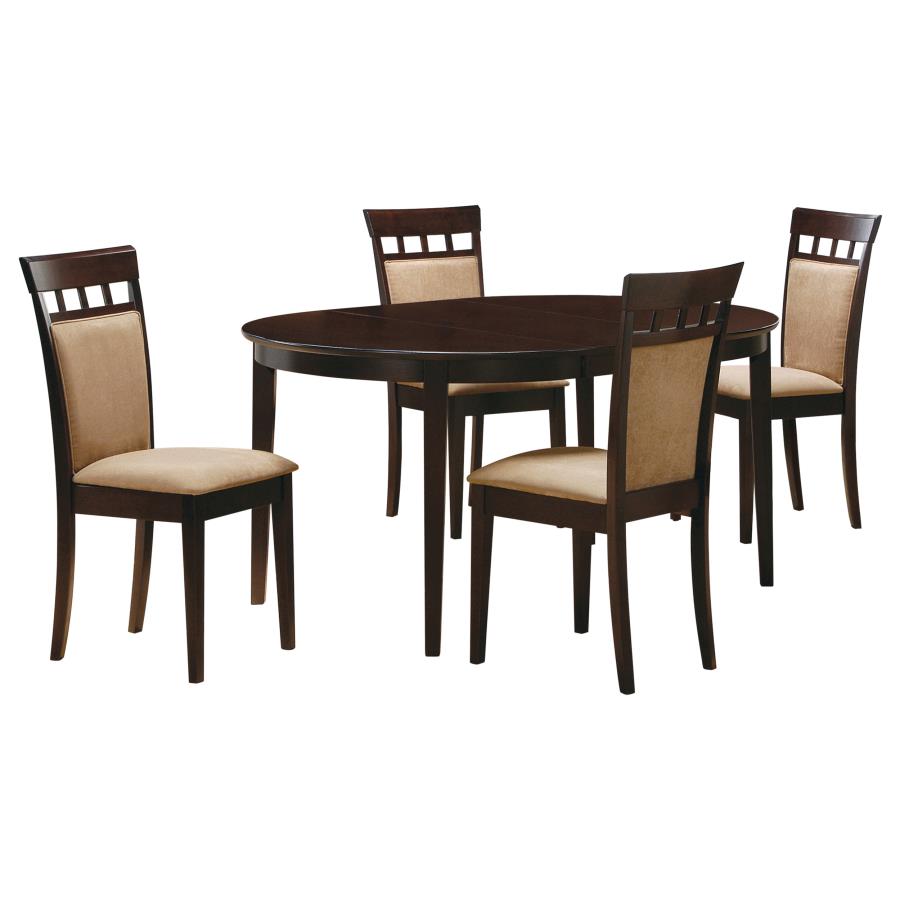 (image for) Gabriel 5-piece Extension Leaf Dining Table Set Cappuccino