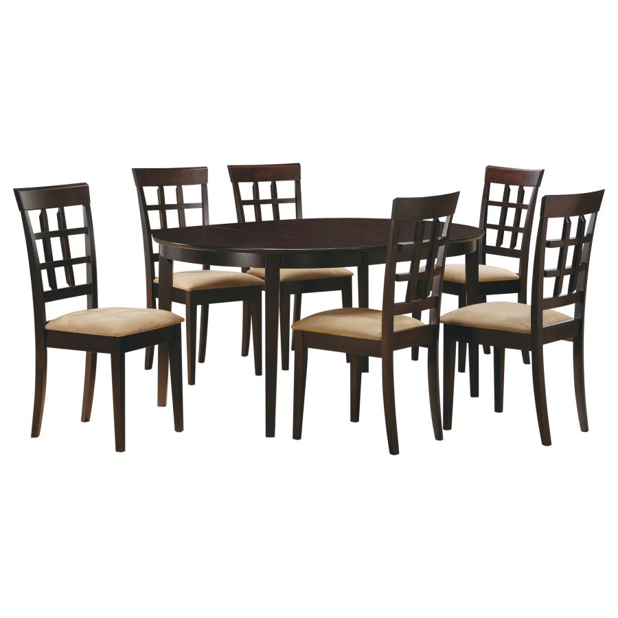 (image for) Gabriel 7-piece Extension Leaf Dining Table Set Cappuccino