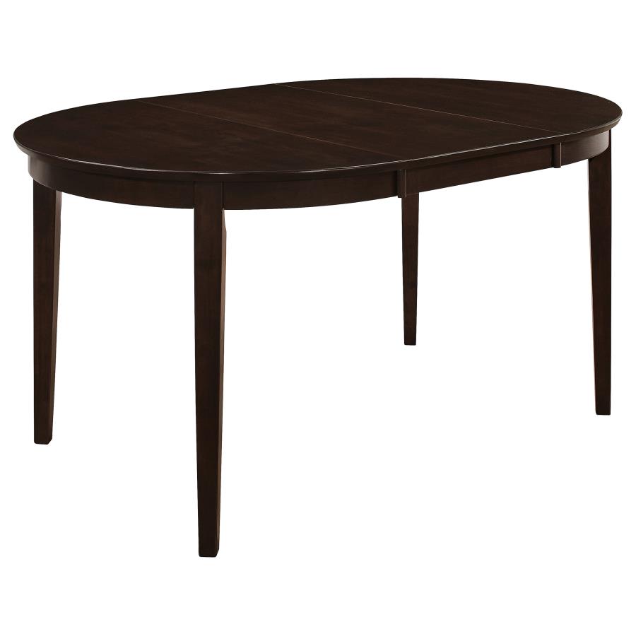 (image for) Gabriel Oval 60-inch Extension Leaf Dining Table Cappuccino - Click Image to Close