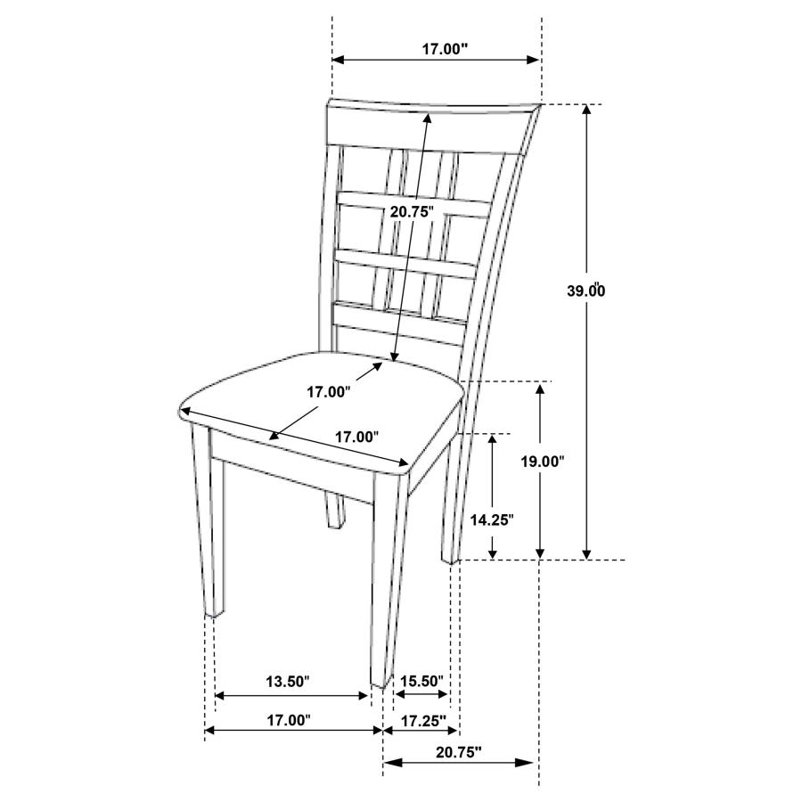 Modal Additional Images for Gabriel 5-piece Rectangular 59-inch Dining Set Cappuccino