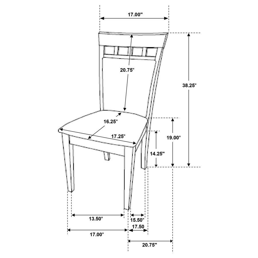 Modal Additional Images for Gabriel 5-piece Rectangular 59-inch Dining Set Cappuccino