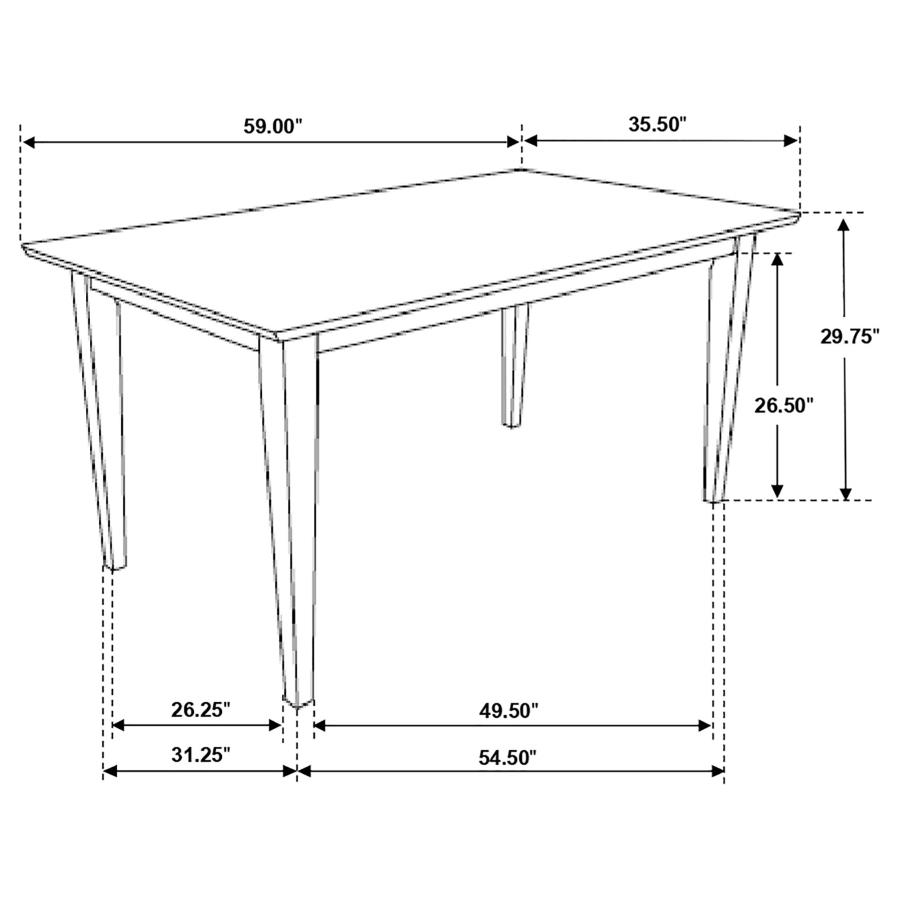 (image for) Gabriel Rectangular 59-inch Wood Dining Table Cappuccino