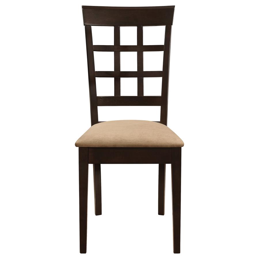 (image for) Gabriel Lattice Back Dining Side Chair Cappuccino (Set of 2)