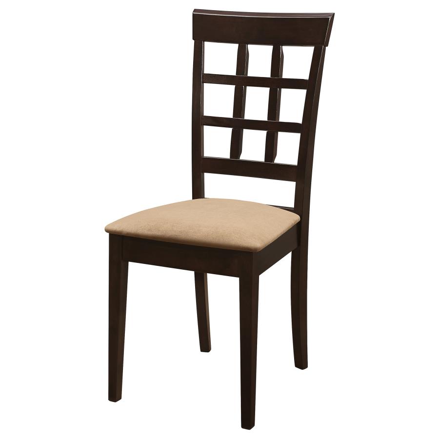 (image for) Gabriel Lattice Back Dining Side Chair Cappuccino (Set of 2)