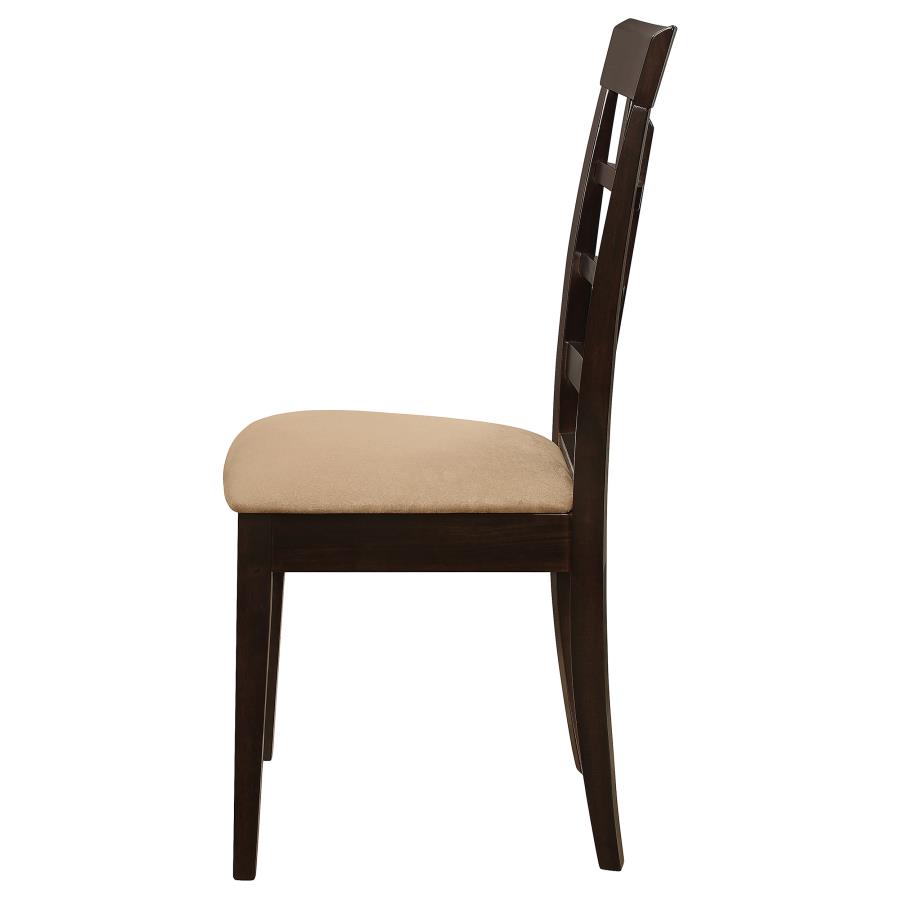 (image for) Gabriel Lattice Back Dining Side Chair Cappuccino (Set of 2)