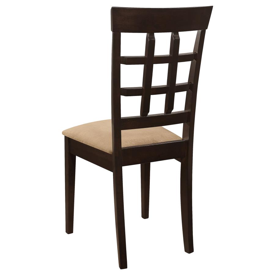 (image for) Gabriel Lattice Back Dining Side Chair Cappuccino (Set of 2)