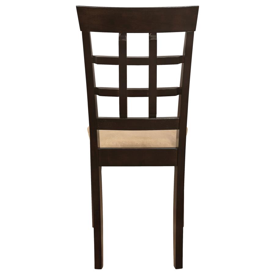 (image for) Gabriel Lattice Back Dining Side Chair Cappuccino (Set of 2)